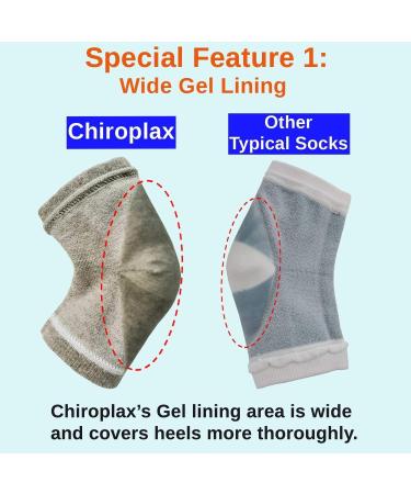Chiroplax Vented Moisturizing Heel Socks - 2 Pairs (Mint) | Gel Lining Spa Sleeve Toeless Socks for Dry Cracked Heels - Buy Online on GoSupps.com