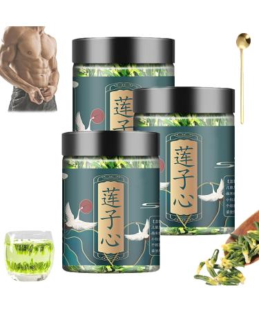 Lotus Seed Core Tea for Men Natural Lotus Seed Heart Tea Lian Zi Xin Tea Dried Lotus Plumule Lotus Embryo Tea Men's Essentials Pure Chinese Herbal Tea (3Pcs)