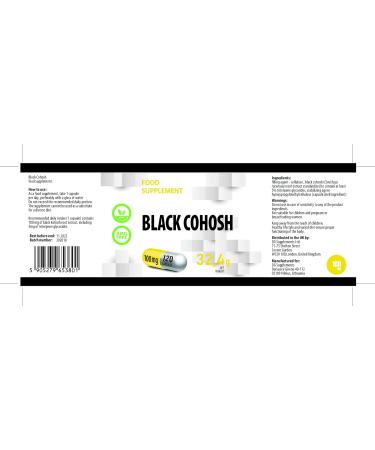 Grape Silver Candle (Black Cohosh) Root Extract 100mg - 120 Vegan Capsules | Standardized 5% Triterpene Glycosides | Lab Tested - Buy Online on GoSupps.com