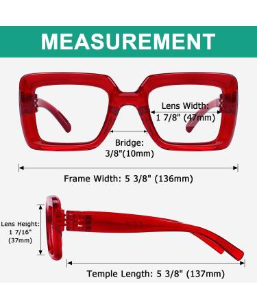 Buy Eyekepper Women's Reading Glasses - 6 Pack Oversized Square +2.25 - Screwless Spring Hinges - Stylish & Affordable International Shipping - Buy Online on GoSupps.com
