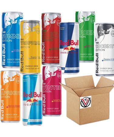 Random Mixed Red-Bull Drink 250ml - Energy Drink Apricot Edition Tropical Edition Coconut Edition Red Edition (Watermelon) Summer Edition Energy Drink Sugar Free etc (Random 12 Mixed Cans) Watermelon Random 12 Mixed Cans - Buy Online on GoSupps.com