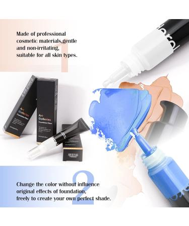  Prreal Liquid foundation pigment blending foundation for customized shade sweat-resistant long-lasting Silky Smooth Liquid light and easy to blend with foundation 0.68 oz (white) - Buy Online on GoSupps.com