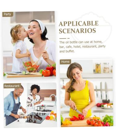Ciieeo 4pcs Castor Silicone Container Oil Dispenser Bottle Kitchen Oil Bottle Glass Oil Storage Bottle Food Containers Olive Oil Dispenser Soda Glass Kitchen Supplies Multifunction 10.8X7.8X26.9CMx4pcs Bluex4pcs - Buy Online on GoSupps.com