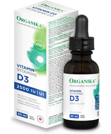 Organika Vitamin D3 Liquid 2500IU- Olive Oil Base Immune System Support- 30ml & Liposomal Vitamin C 500mg- High Absoprtion for Superior Bioavailability Immunity- 60vcaps Nutritional Supplement + Vitamin C 500mg - Buy Online on GoSupps.com