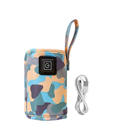 NHBETYS Baby Bottle Warmer 50 C-60 C Portable Car Travel USB Baby Bottle Warmer good thermal insulation Three Gear Adjustable Material anti-wrinkle and durable Blue