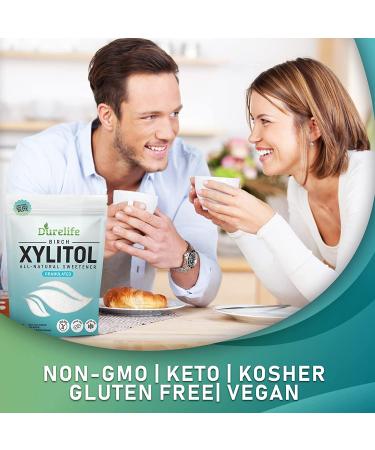 DureLife XYLITOL Sugar Substitute 1 LB Bulk 2 Pack - 100% Pure Birch Xylitol, Non-GMO, Gluten-Free, Kosher - Natural Sugar Alternative (16 OZ) - Buy Online on GoSupps.com