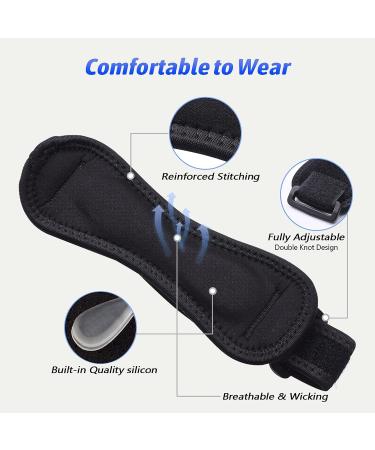 EMICUTE Patellar Tendon Knee Strap - Adjustable Brace for Knee Pain Relief | Support for Weightlifting, Running & Workouts - Black - Buy Online on GoSupps.com