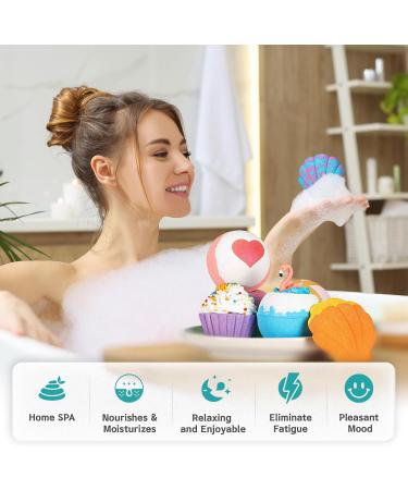 Bath Bombs Gifts for Women- 8pcs Natural Bath Bombs for Women & Kids Bubble Bath Spa Relaxation Gifts for Women Valentines day Birthday Stocking Stuffers Christmas Gifts for Women Girlfriend Her Flamingo Gifts Set - Buy Online on GoSupps.com