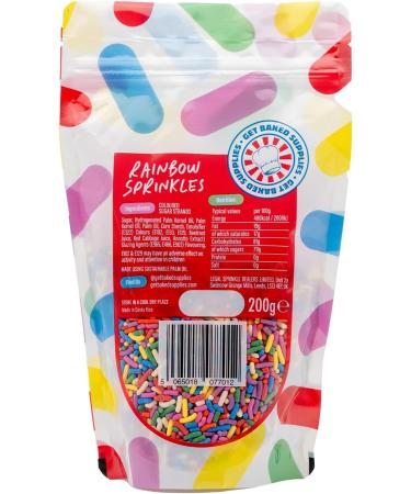 Get Baked Rainbow Sprinkles 200g - Buy Online on GoSupps.com