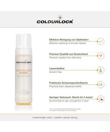 COLOURLOCK Leather Cleaner Strong 200ml - Effective Leather Care with Sponge | International Shipping - Buy Online on GoSupps.com