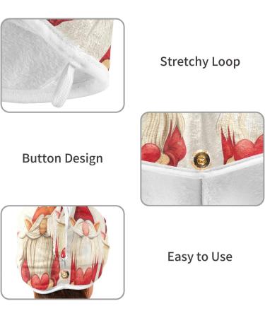 Valentine Hearts Dwarf Hair Towels 2 Pack | Super Absorbent Quick Dry Hair Turbans for Women & Girls - Buy Online on GoSupps.com