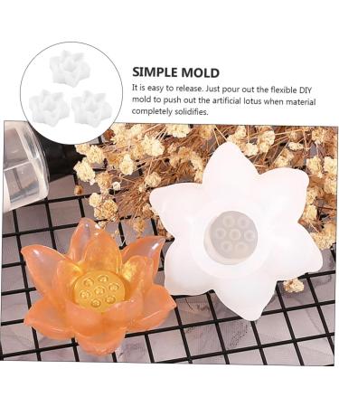 NUOBESTY 9 Pcs Silicone Mold Flower Resin Moulds Flower Shape Fondant Mold Silicone Soap for Soap Candle DIY Making Candle Holder Sillicone Mould 3D Cake Silica Gel White Manual Whitex3pcs 4X7CMx3pcs - Buy Online on GoSupps.com