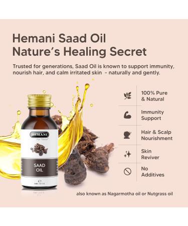 HEMANI Saad Oil 100% Natural Cold Pressed Halal Essential Oil - 30ml - Buy Online on GoSupps.com