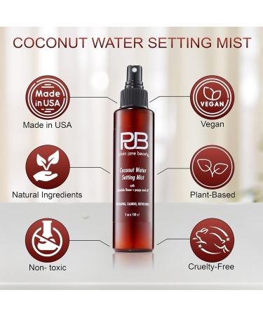 Plain Jane Beauty - Coconut Water Setting Mist | Plant-Based Clean Cruelty-Free Makeup | Refreshing Hydration for Lasting Makeup Vegan Cruelty-Free (5 fl oz | 150 ml) - Buy Online on GoSupps.com