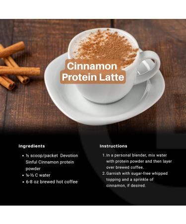 Devotion Nutrition Protein Powder Blend | Gluten Free, Keto Friendly, No Added Sugars | 1g MCT | 20g Whey & Micellar Protein | 12 Count Packets (Sinful Cinnamon) - Buy Online on GoSupps.com