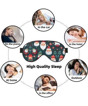 Christmas Cartoon Santa Claus Sleep Mask | Unisex Soft Eye Shade for Travel Yoga & Shift Work - Buy Online on GoSupps.com