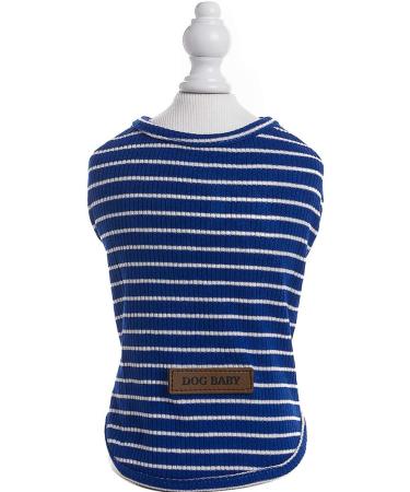 Heroic Striped Pet Pullover Sweater for Small Dogs & Cats - Cute Dog Clothes in Pink Red Blue Gray (1.2-9.0 kg) - Buy Online on GoSupps.com