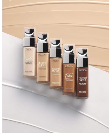 L'Or al Paris - Fluid Foundation - 24H Hydration - Hyaluronic Acid Formula - All Skin Types - Color: Golden Beige (3.D) - Perfect Match - 30 ml - Buy Online on GoSupps.com