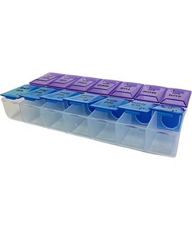 2 Pack Weekly 7 Day Pill Organizer | BPA Free AM PM Pill Box for Easy Medication Management - Buy Online on GoSupps.com
