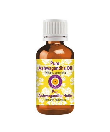 Deve Herbes Ashwagandha Oil (Withania somnifera) | Infused | Pure | Non-Sticky | Lightweight | For Facial Care | Men & Women | 10ml (0.33 oz)
