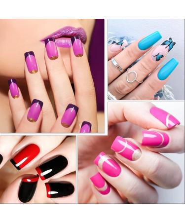 500PCS Half Cover French Style Acrylic False Nail Tips Set - Natural Manicure Kit for Nail Art Salons and DIY at Home - Buy Online on GoSupps.com