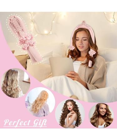Silk Ribbon Curling Rod - Heatless Curlers Headband for Natural Soft Waves - Pink - Buy Online on GoSupps.com