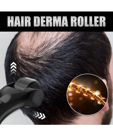 Derma Roller for Hair & Beard Growth - 540 Pins Titanium Microneedling Roller Beard Dermaroller for Face Body Scalp Men Women (0.3mm) - Buy Online on GoSupps.com