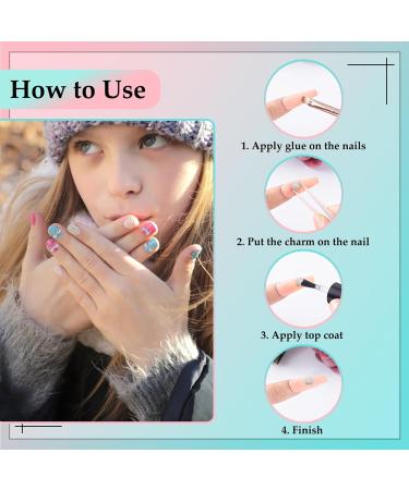 VEGCOO 500 Pcs 3D Nail Charms Multi Shapes Butterfly Bowknot Flower Nail Art Charms Nail Pearls Nail Art Accessories for Women Girls DIY Nail Art Decoration Craft Jewelry - Buy Online on GoSupps.com