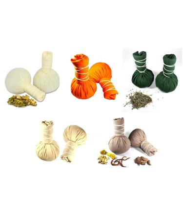 Herbal stamp set 10x 75g mixed - 2x each lavender orange Thai Spa Herbal Selection lemongrass