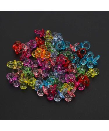 100 Pieces Acrylic Pacifiers - Colorful Mini Toys for Baby Showers Birthdays & Baptisms - International Shipping Available - Buy Online on GoSupps.com