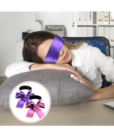 Prasacco 2-Pack Satin Eye Masks - Adjustable Soft Sleep Masks for Adults | Travel Eye Cover in Pink & Purple - Buy Online on GoSupps.com