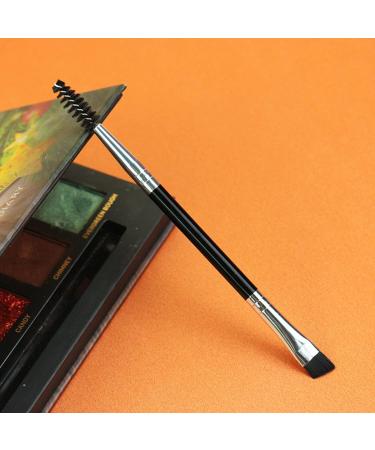 Ksvsonrvi Eyebrow Brush Professional Double-Ended Angled Eye Brow Brush and Spoolie Brush Black - Buy Online on GoSupps.com