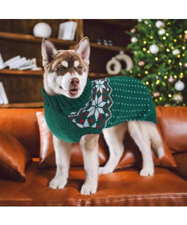 Katzinst Christmas Dog Sweater for Small Dogs | Fleece Sweater for French Bulldogs Dachshunds Chihuahuas & Yorkies | Green - Buy Online on GoSupps.com