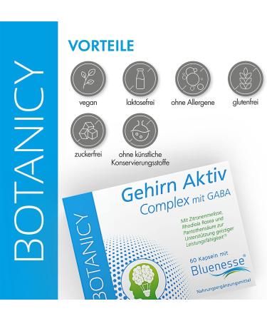 Botanicy Brain Active Complex - 60 Capsules - Buy Online on GoSupps.com