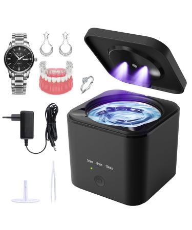 Nettoyeur Ultrasonique UV 45kHz Nettoyeur de Retenue Ultrasons 190ml Nettoyeur Ultrasons Portable Nettoyeur Ultrason Appareil Dentaire pour Aligneurs Proth ses Goutti res Blanchimen Bijoux