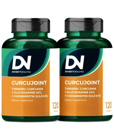 Divinity Nutra 2 Packs Turmeric Curcumin with Black Pepper | Turmeric Complex Herbal Supplement 1425mg | Non-GMO Gluten Free | 240 Capsules 120 Day Supply Made in USA