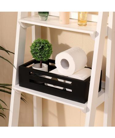 Black Decor Box: Toilet Tank Topper Wood Basket for Back of Toilet Storage - Buy Online on GoSupps.com