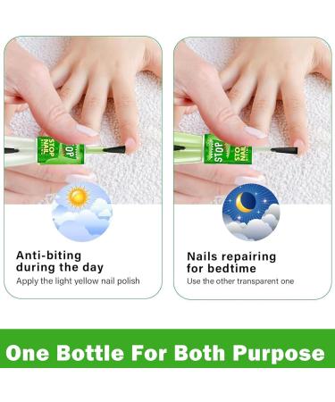 Stop Nail Biting Bitter-Tasting Thumb Sucking Solution Nail Bite Stopper Nail Strengthener Long-Lasting No Bite Nail Polish Finger Sucking Guard Prevention - Buy Online on GoSupps.com