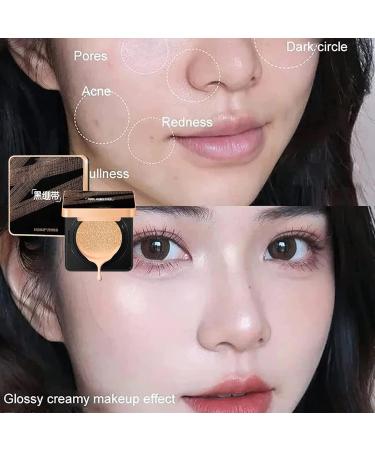 Gold Concealing Beauty Air Cushion Cream KAQILI Air Cushion BB Cream Waterproof Foundation Long Lasting Moisturizing Concealer Bright Makeup Cushion (Natural) - Buy Online on GoSupps.com