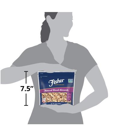 Fisher Sliced Almonds 10 oz - Unsalted, Gluten-Free, Non-GMO, Keto, Paleo & Vegan Friendly - Buy Online on GoSupps.com