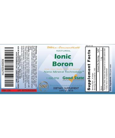 Good State Ionic Boron Liquid Concentrate - Nano Sized Mineral Technology - 1.6 fl oz Bottle - Buy Online on GoSupps.com