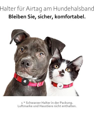 Silicone Airtag Holder for Dog Collar | Waterproof Sliding Light Shell | 2021 Cat & Dog Accessories - Blue & Black 2 Pack - Buy Online on GoSupps.com