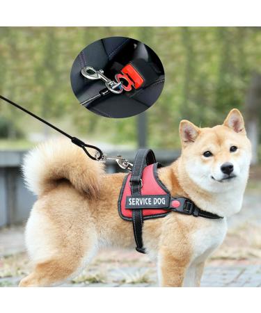 Bezavea 2 Pack Dog Chain Lead Cable Leash Chew Proof Steel Rope Cable Dog Car Harness Dog Car Seatbelt Pet Vehicle Harnesses with Double Clips and Latch Attachment (60cm) - Buy Online on GoSupps.com