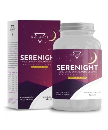 SERENIGHT - 400 Tablets (1+ Year Supply) | Melatonin | Melatonin 1Mg Forte With 5 HTP, Valerian, Linden, & Vitamin B6 | Powerful Somnifere for Sleeping