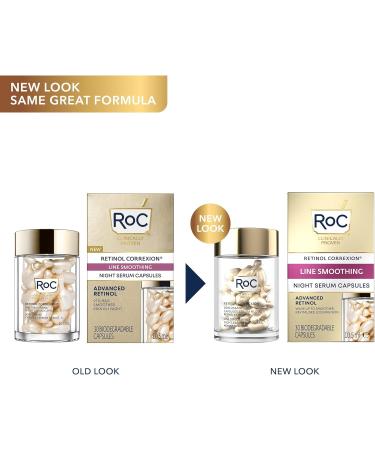 RoC Retinol Correxion line smoothing Night Serum Capsules Clear 30 Count - Buy Online on GoSupps.com