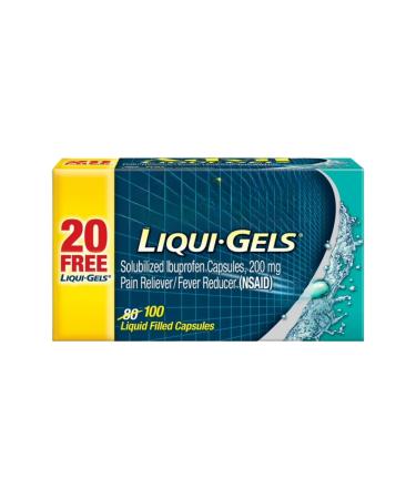 SEDLAV gels Pain Relievers and Fever Reducer Liquid Filled Capsules 200 Mg Ibuprofen 100 Count Sticker