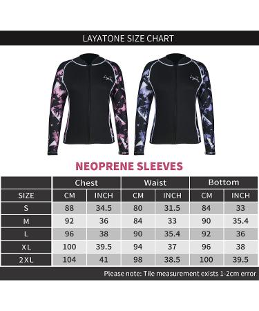 LayaTone 3mm Neoprene Wetsuit Top | Long Sleeve for Scuba Diving, Surfing | Pink (Neoprene Sleeves) - Size Large - Buy Online on GoSupps.com