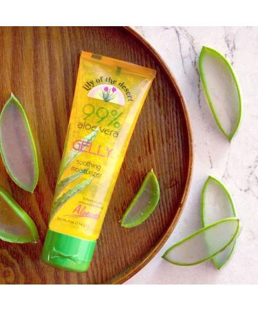 Organic Aloe Vera Gel | Aloe Vera Gelly for Sensitive Skin | Hydrating Face & Body Moisturizer 4 Fl Oz - Buy Online on GoSupps.com