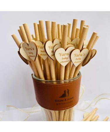 Custom Personalized Drinking Paper Straw Wedding Birthday Baptism Straws Bachelorette Bridal Shower Bridesmaid Straws Party Favors (100pcs) - Buy Online on GoSupps.com