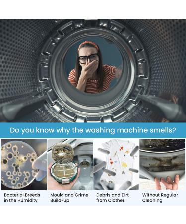 Maravello Washing Machine Cleaner & Descaler Tablets - 6 Count Sea Salt - Mold & Stain Remover for Front & Top Load Washers - 6-Month Supply - Buy Online on GoSupps.com